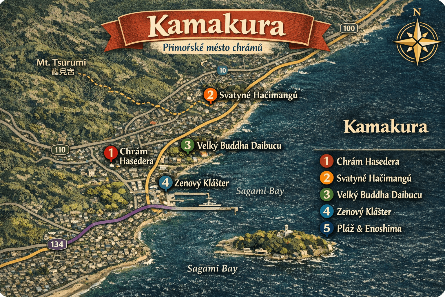 Kamakura - mapa